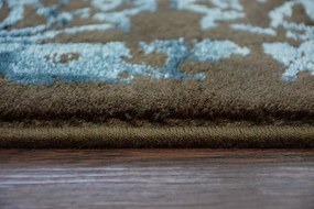 Kusový koberec MANYAS Mariet hnedo-modrý