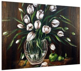 Obraz tulipánov vo váze (70x50 cm)