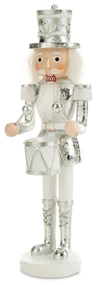VIANOČNÁ FIGÚRKA NUTCRACKER 25 CM STRIEBORNÁ