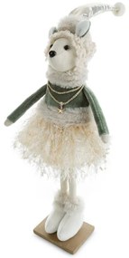 Vianočná dekorácia CHRISTMAS 246 krémová / mätová (2ks)