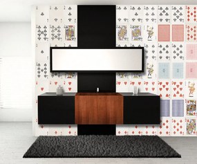 1Wall Kreatívna koláž na stenu 64 dielov 37,5 x 27,5cm Hracie karty