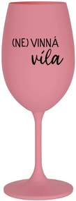 (NE)VINNÁ VÍLA - ružový pohár na víno 350 ml