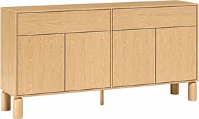 Dizajnová komoda CAJA dub bookmatch 180 cm