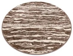 styldomova Krémovo-béžový štruktúrovaný koberec kruh FEME 8761