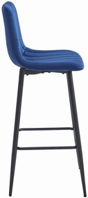Prehouse Barová stolička POZZA - modrý zamat