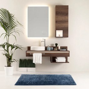 Tmavomodrá kúpeľňová predložka 60x90 cm Bati – Restilo