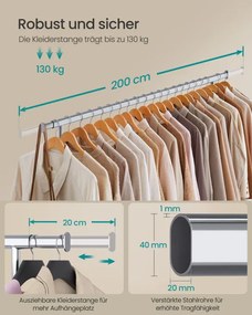 Vešiakový stojan na kolieskach HSR175E01