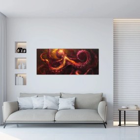 Obraz - Chobotnica, olejomaľba (120x50 cm)