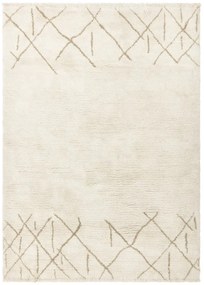 Krémový prateľný/ručne tkaný vlnený koberec 120x170 cm Azera Crosshatch – Asiatic Carpets