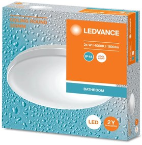 LEDVANCE, Kúpeľňové stropné svietidlo, priemer 325mm, 1800lm, 24W, 4000K, IP44, AC464830055