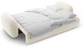 Krémovobiela zamatová rozkladacia/s úložným priestorom pohovka 262 cm Tonale – Cosmopolitan Design