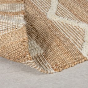 Béžový jutový behúň Flair Rugs Medina, 60 x 230 cm