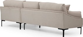 Rohová sedací souprava Leo 255 cm krémová pravá