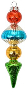 Farebná antik sklenená závesná ozdoba - Ø 5*16 cm