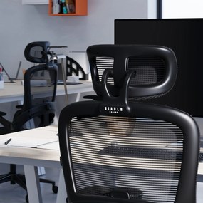Ergonomická kancelárska stolička Diablo V-Light, čierna