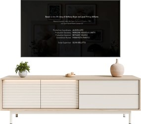 TV stolík QUENTIN dub + kašmír 160 cm