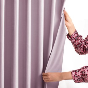 Záves AmeliaHome Velvet s priechodkami 140x270 cm ružový