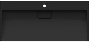 Mexen Ava, umývadlo na dosku z konglomerátu 1/O 100 x 46 cm, čierna matná, 23011071