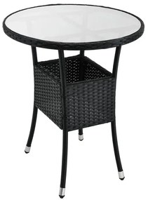 InternetovaZahrada Balkónový set Bayamo - čierny + šedé podušky