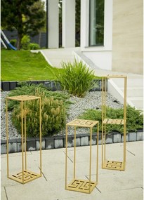 STOJAN NA KVETINÁČ DOUBLE FRAME 100X24X24 CM ZLATÁ