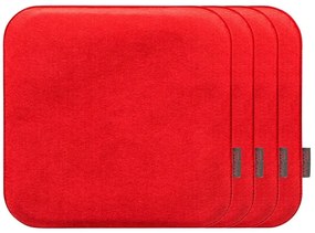 Magma Podložka na sedenie Avaro, 4 kusy (hranatý tvar, červená)  (100247989)