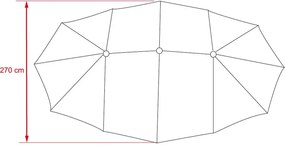 Dvojitý slnečník AVENBERG FUGAS - Béžový