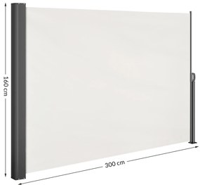 InternetovaZahrada Bočná markíza Nosara 160x300 cm - krémová