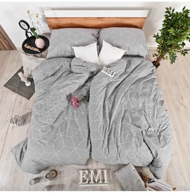 Obliečky bavlnené Alya grey EMI, Štandardný set jednolôžko obsahuje 1x 140x200 + 1x 70x90