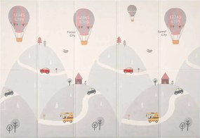 KIK Detská penová podložka 150x200 cm, dvojstranná skladacia, Street Designs