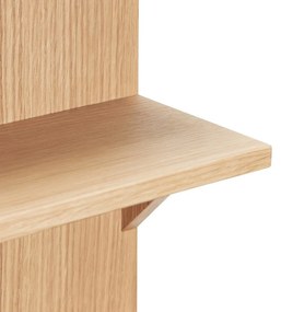 Poschodová polica v dekore duba v prírodnej farbe 40 cm Straight – Hübsch