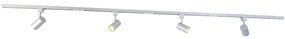 Moderný koľajnicový systém strieborný 4-svetlá 1-fázový - Yade