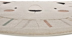 Krémovobiely detský koberec ø120 cm Clown – Universal