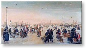 Obraz na plátne Hendrick Avercamp - Zábava na ľade v meste | rôzne rozmery