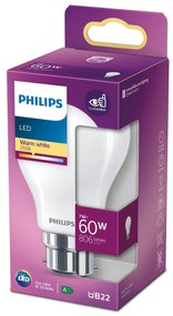 Philips LED žiarovka Classic B22 A60 7W matná