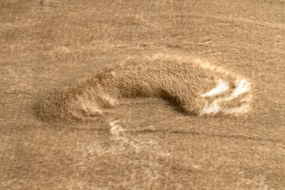 Koberec LAPIN Shaggy slonia kosť/hnedý protišmykový