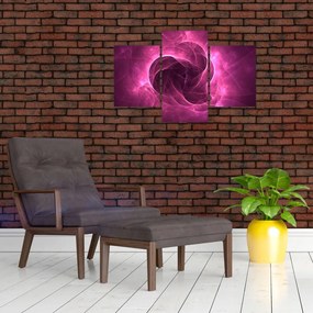 Obraz modernej ružovej abstrakcie (90x60 cm)