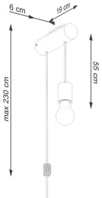 Sollux SL.1644 - Nástenná lampa NIMBI 1xE27/15W/230V buk