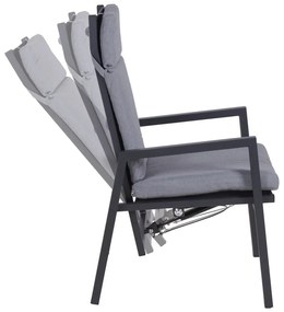 Sivá kovová záhradná stolička Sintra – Garden Pleasure