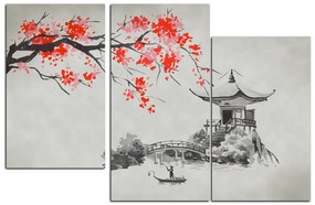 Obraz na plátne - Tradičné ilustrácie Japonsko 160C (135x90 cm)