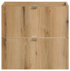 Závěsná skříňka pod umyvadlo Nova Oak 90 cm černá/dub coast evoke