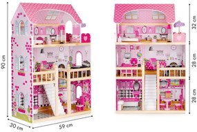 Drevený domček pre bábiky Maryland ECOTOYS