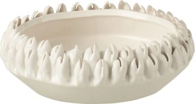 Krémová keramická dekoračná misa Ibiza white - Ø 23 * 8cm
