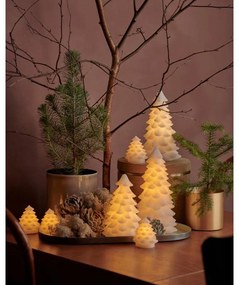 SIRIUS Led svíčka - stromeček, bílý, 16 cm