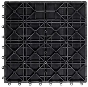 InternetovaZahrada WPC dlaždice - sada 11 ks, 30x30 cm klasická antracit