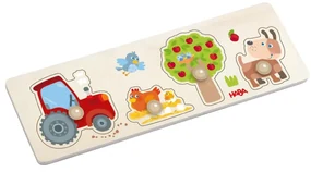Haba Drevené vkladacie puzzle s úchytom Farma