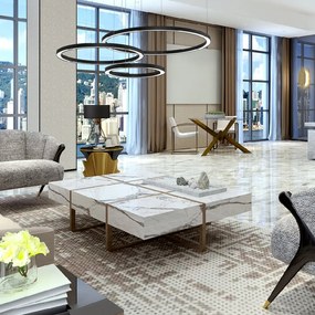 Závesné LED svietidlo Galaxia, 3x LED 85w, 3500k, b