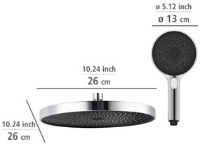 WENKO 25312100 - Sprchový stĺp SOFTWATER 12x120 cm lesklý chróm