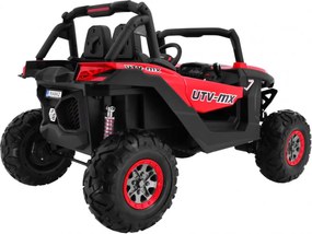 Ramiz Detský kočík SuperStar červený + pohon 4x4 + diaľkové ovládanie + batožinový priestor + MP3 LED + zámok dverí