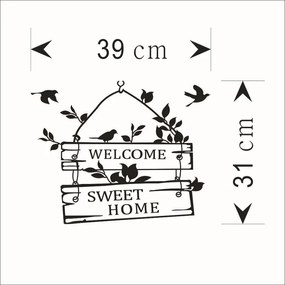 Samolepka na stenu "Welcome 1" 39x31 cm