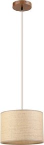 Luster AIDA na lanku 1xE27/15W/230V, priemer 25 cm, dub/rafia